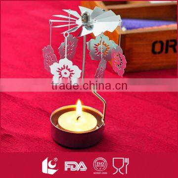 Flat rotary flower shaped bulk tealight candle holders