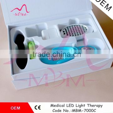 Facial Led Light Therapy Rechargeable LED Red/yellow/blue Light Therapy Professional Pdt Handheld Home Use Therapy Led Beauty Machine Spot Removal