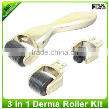 3 in 1 derma roller kit 180 / 600 / 1200 needles factory price