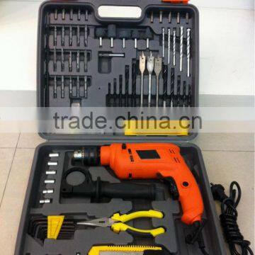 Impact drill with accessories sets.