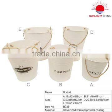 Bucket Set with Hemp Rope Handle
