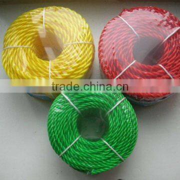 Twisted pp rope for fishing net