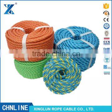 Hot sale colorful 3 strand twist Polypropylene Monofilament Fishing Rope