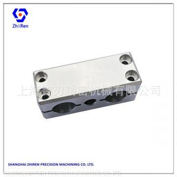 Customized Locking Block Hard Oxidation Aluminum Alloy 6061 Packaging Machinery Precision Parts photo-2
