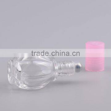 Unique Round Shaped 10ml Essential Oil Roll on Glass Bottle With Stainless Steel Roller Ball and Plastic Cap photo-2