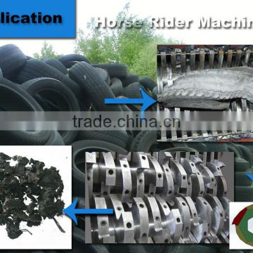 car tire shredder / tyre bumper shredder / car tire grinder crusher machine recycling line