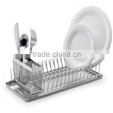 Metal Dish Drainer Rack Utensil Holder