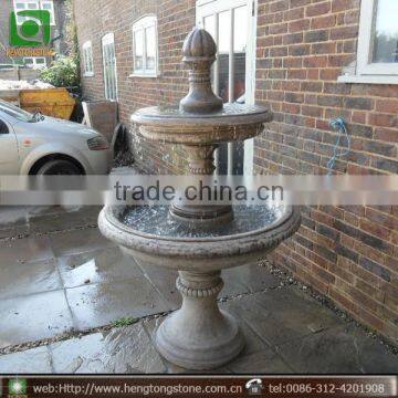 Tiered marble carved water fountains for gardens