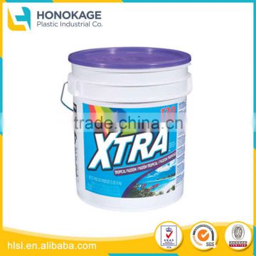 Detergent Bucket with Metal Handle And Lid For Sale, Washing Powder Container in Bottles