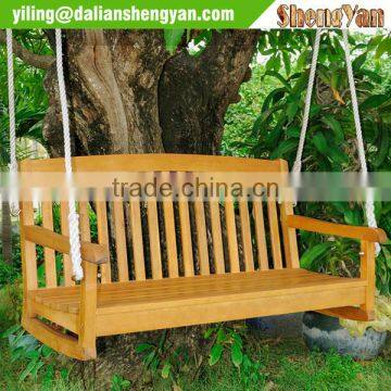 Wooden garden swing chair for adults