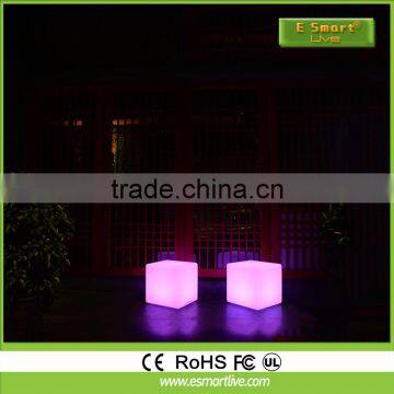 LED Cube Chair for coffee ship/led mood light cube/Wireless Remote Control led 50cm cube chair outdoor