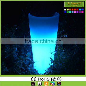 Outdoor Waterproof light up Flower Pot,Glowing Flower Pot,Led Lighted Flower Pots,RGB Led Colourful Round Led Planter Lights