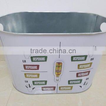 Home Oval Metal Laundry Bucket / Beer Cooler / Ice Bucket