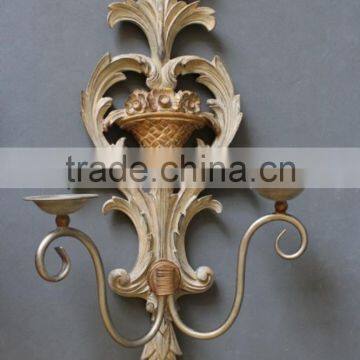 MW-0009-02 Silver Hanging Wall Candle Holder With Metal photo-2