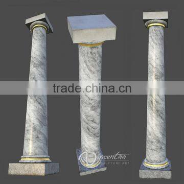 architectural natural stone carving square gate pillars for sale