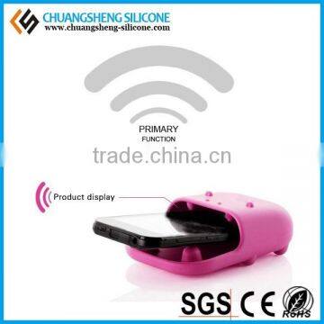 silicone cell phone loud speaker, rubber loud speaker for cellphone, dual loud speaker mobile phone