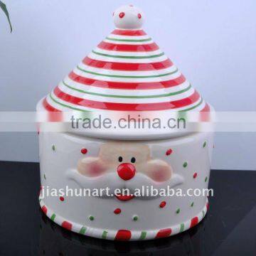 Christmas ceramic candy box