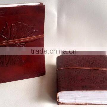 Handmade Vintage Embossed Lady Under Tree Strap Closure Leather Notebook photo-2