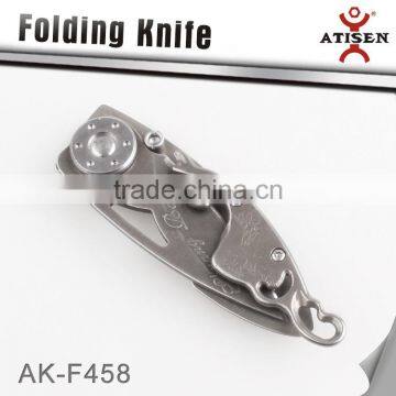Classical Folding Knife Etching Retro Handle Tactical Hunting Pocket Knife
