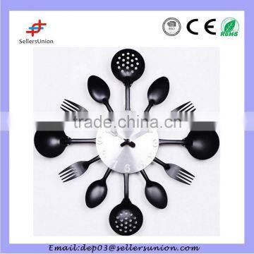 2015 Kitchen Design Creative Wall Clock With Plastic Fork And Spoon photo-4