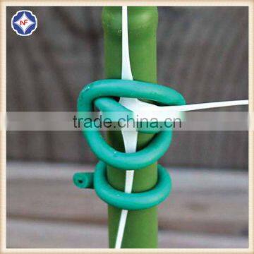 flexible green plastic garden plant soft twist tie for gardening