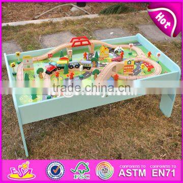 2017 New Design Funny Activity Toys Wooden Kids Train Table W04C071 photo-5