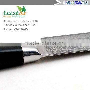 2017 Hot Style of New Products 7 Inch Damascus Santoku Knife With Micarta Handle photo-5