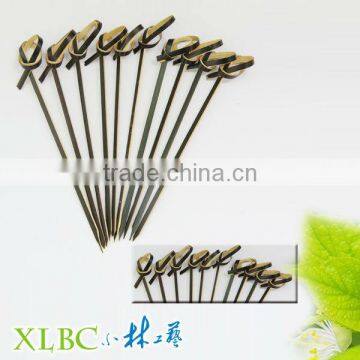 9cm Bamboo knot picks with color