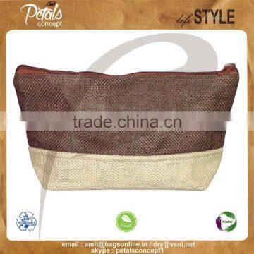 Jute zipper gift pouch