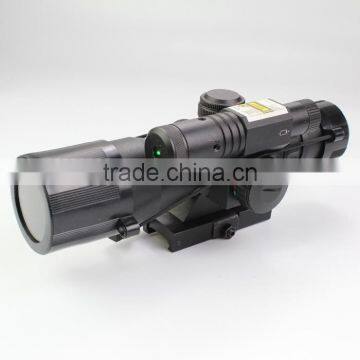 Compact 2.5-10X40 Rifle Scope Red Green Mil-Dot Reticle With Side Attached Green Laser Sight Scope With Quick Release Mount photo-2