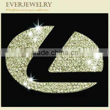 Hot Sales and High Grade Rhinestone Bling Crystal Car Logo Sticker Decal Design/AAA Crystal Car Steering Circle photo-4