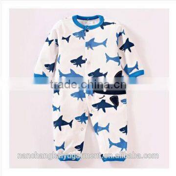 Wholesale cotton plain baby romper,baby animal print rompers,long sleeves long leg baby romper