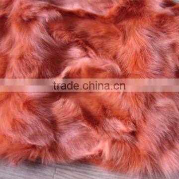 2015 new fashion orange fox fur fabric