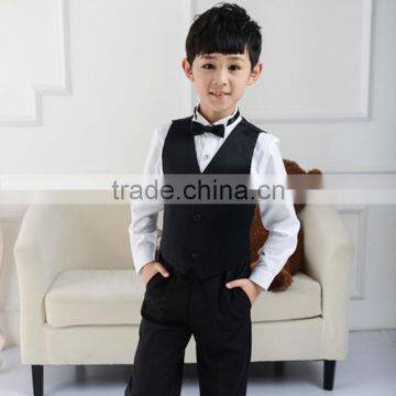 Fashion New Style Black Boys Waistcoat Sets Suit photo-4