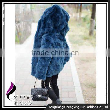 CX-G-C-03 Lovely Girls Coat Casual Wear Rabbit Fur Cardigan Hoodies Children's Clothes photo-2