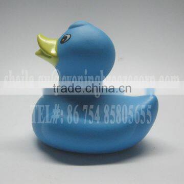 8cm cheap floating blue rubber duck ,promotional blue duck, blue bath duck with logo imprint