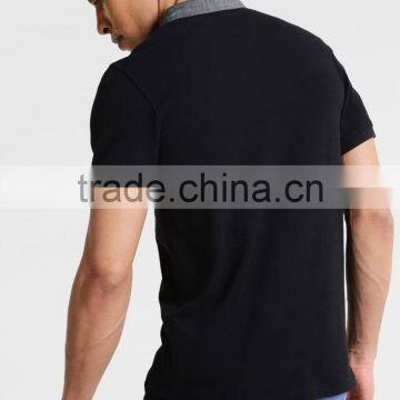 MGOO 100% Cotton Polo Shirts For Men Color Combination Collar Design Polo Shirt With Chest Pocket photo-2