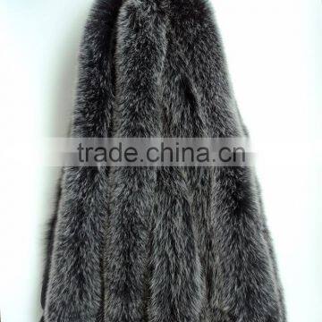 BBG-H-25 Dye Color Large Fox Fur Tail Collar /real Fur Trim for Winter Coat/Parka photo-2