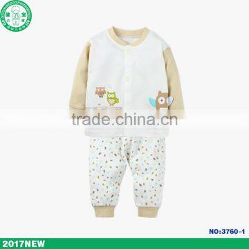 Wholesale unique design long sleeve spring baby wear set children clothing set with high quality