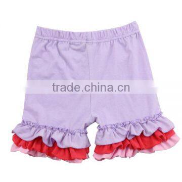 2017 Hot Sale Boutique Cotton baby clothes Girls Kids Solid Clolor Icing Shorts With Ruffle Shorts