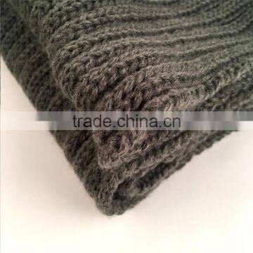 Myfur Adult Winter Striped Scarf With Real Natural Raccoon Fur Pom Poms photo-4