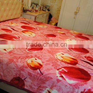 Beautiful Flower Print Flannel Blanket photo-3