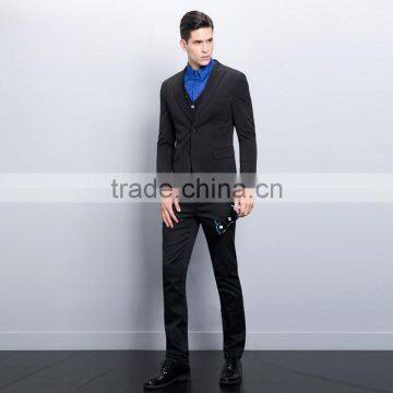 Custom Men's Wool Three Pieces Suit Of Korean Tuxedo For Men photo-2