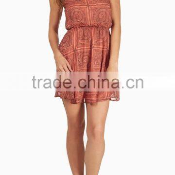 CORAL BROWN TRIBAL PRINT DRESS photo-3