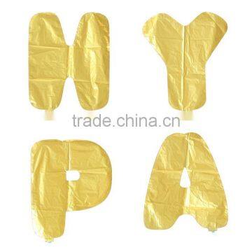 Aluminum Foil Balloon Party Decorations Alphabet "Happy Birthday" Golden photo-2