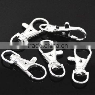 Silver Plated Lobster Swivel Clasps for Key Ring 39x16mm(1-1/2"x5/8"), sold per packet of 20,Customize