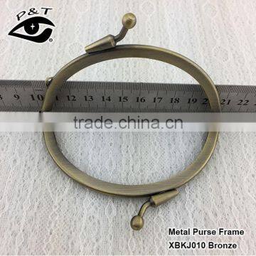 11CM Half Round Shape Bronze Color With Holes Metal Purse Frames for Handbags photo-2