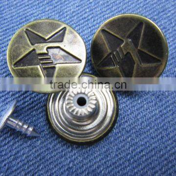 Five-Pointed Star jean button