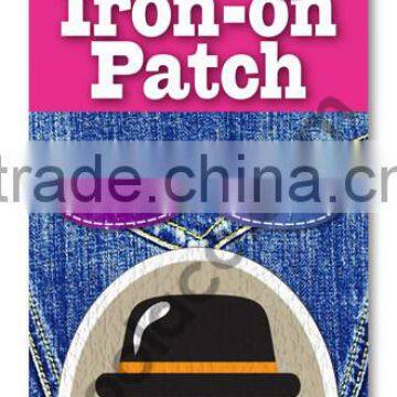 mini color Iron on PU patches Moustache colorful patch printing iron on patch