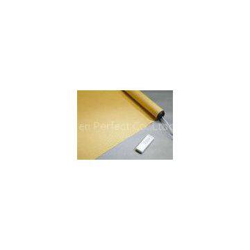 Yellow Electric Roller Blind , 1.5m Motorised Exterior Blind